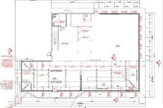 do florida architectural floor plan, mep, hvac and stamp for city permit