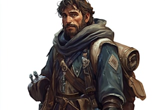 design a character art and d and d character for you
