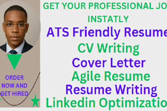 write, edit, upgrade your resume, CV, be your ghost writer on linkedin