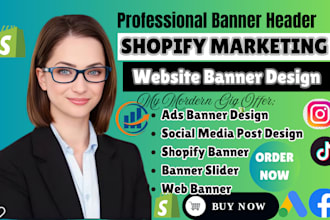 do shopify banner, slider banner, web banner, product banner design