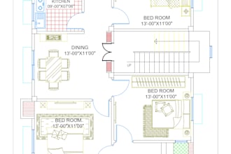 draft 2d autocad building and floor plans