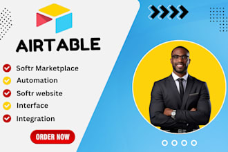 setup airtable database, scripts, client portal and softr website