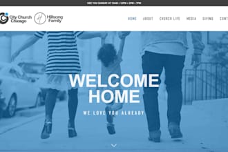 design or redesign a beautiful church website ministry website