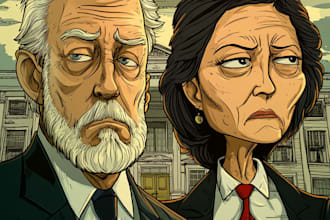 create a political cartoon or illustration