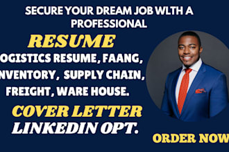write logistics resume, supply chain, transportation, faang , inventory cv
