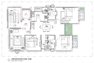 draw your 2d floor plan design in auto cad