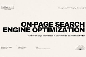 do on page SEO for you