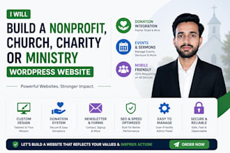 build a nonprofit, charity, or church wordpress website