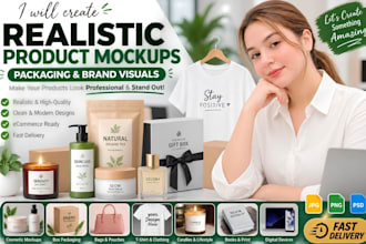 create realistic product mockups and packaging designs