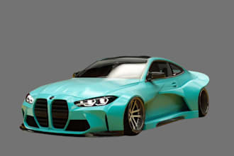 custom high quality 3d car modeling, rc truck vehicle, assets, and texturing