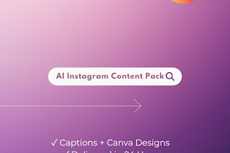 create 5 aipowered instagram posts with captions and canva designs
