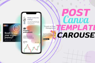 design carousel for instagram facebook canva template