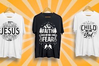 do custom typography christian t shirt design