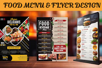 design restaurant menu, food menu, digital menu, flyer