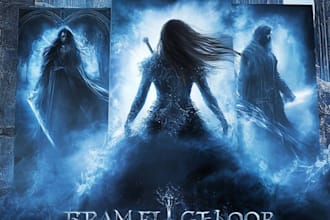 design fantasy book cover, horror, or romance book cover design