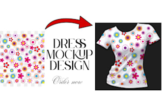 create print pattern t shirts, hoddies, clothing mockup for you