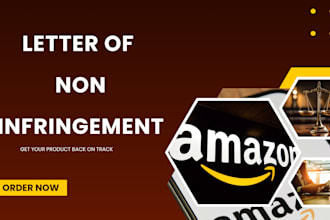 be your lawyer for your amazon letter of non infringement