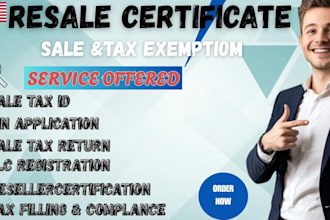 help you get a US resale certificate, seller permit, and tax exemption