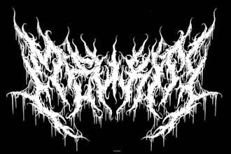 draw simple death or black metal logo