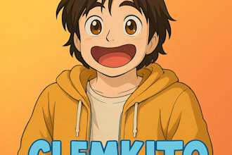 create an original custom anime manga style logo