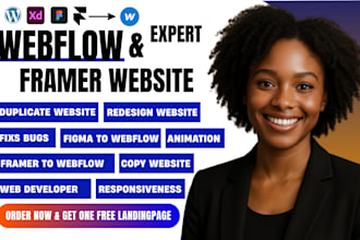 develop clone copy websites to webflow figma to webflow framer design fix bugs