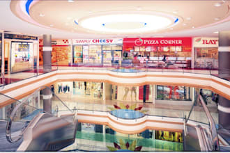 3d supermarket interior,grocery,restaurant,3d retails shop,cafe,coffe,lounge,bar
