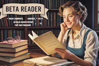 beta read fiction or non fiction novels and provide developmental or line edit