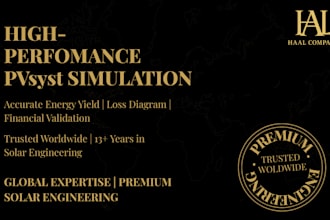 run pvsyst simulation for high performance solar energy projects