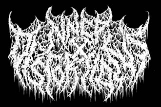 create death metal, black metal, and brutal death metal logo