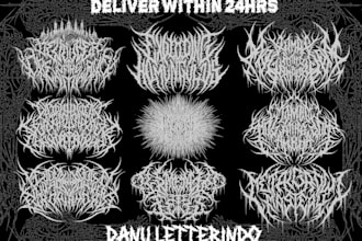 death metal and slam logo for your project