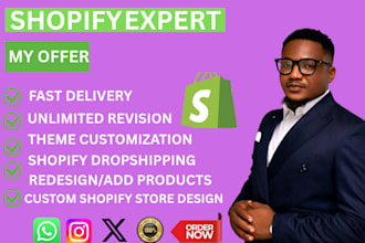 design and redesign your shopify drop shipping store shopify marketing