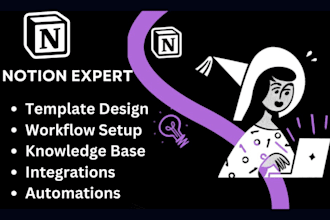 create customized notion template for life and business organization dashboard
