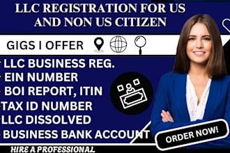 do US llc company registration ein number resident  non resident itin bio report
