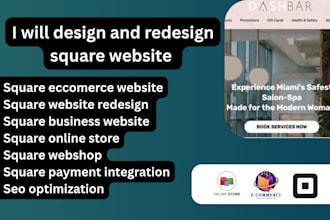 square website design, square online store, square ecommerce site,square webshop