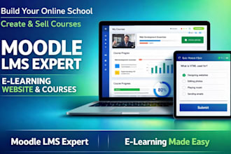 develop moodle, e learning website, create moodle courses, moodle installation