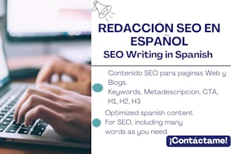 write SEO content in spanish for blogs and websites