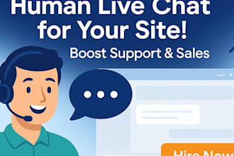 set up a human team to handle your website live chat