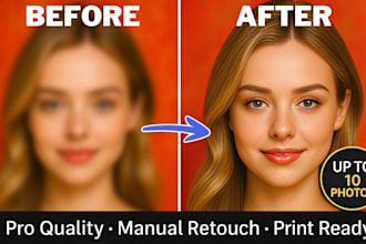 upscale denoise and retouch images for print or web