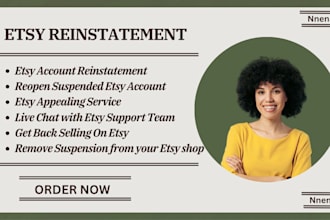 do etsy reinstatement, etsy appeal service, etsy account reinstatement