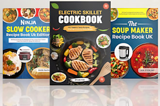 create recipe cookbook kindle book cover design and paperback cover design