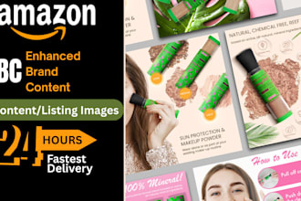 design amazon a plus content, product listing images, enhanced brand content ebc