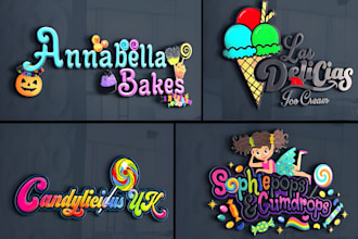 do creative ice cream, bbq ,fast food and restaurant logo or any graphic design