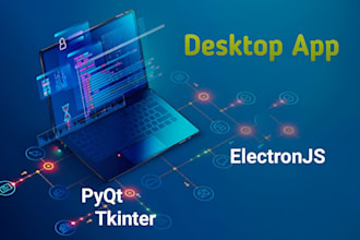 build for you a desktop application electron js tkinter