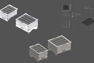 design laser cut ready sheet metal parts with 2d drawing