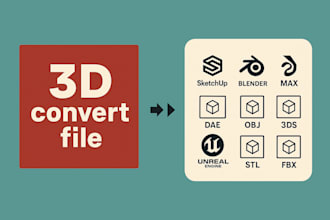 convert your 3d model to any extension