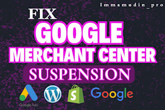 fix google merchant center suspension