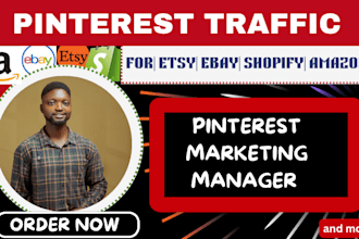 promote pinterest traffic for your etsy shopify amazon ebay shop SEO