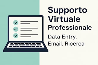 virtual assistant data entry email management internet research admin support