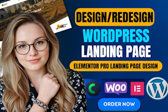 fix wordpress elementor landing page wordpress woocommerce, landing page design