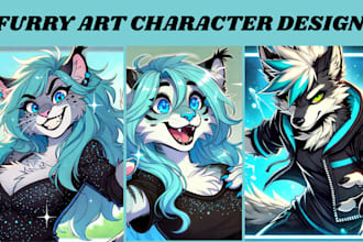 draw your custom furry art, fursona, nsfw or anthropomorphic character design